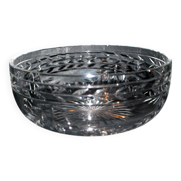 Saint louis crystal salad bowl, laurel garland model, 1930