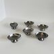Set Of 6 Vintage Modernist Oval Shaped Small Ice Cream/Snack Cups