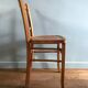 Vintage bistro chairs in natural wood marked luterma