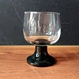 10 14cl glasses on black stems, Luminarc France, Milord 5 model