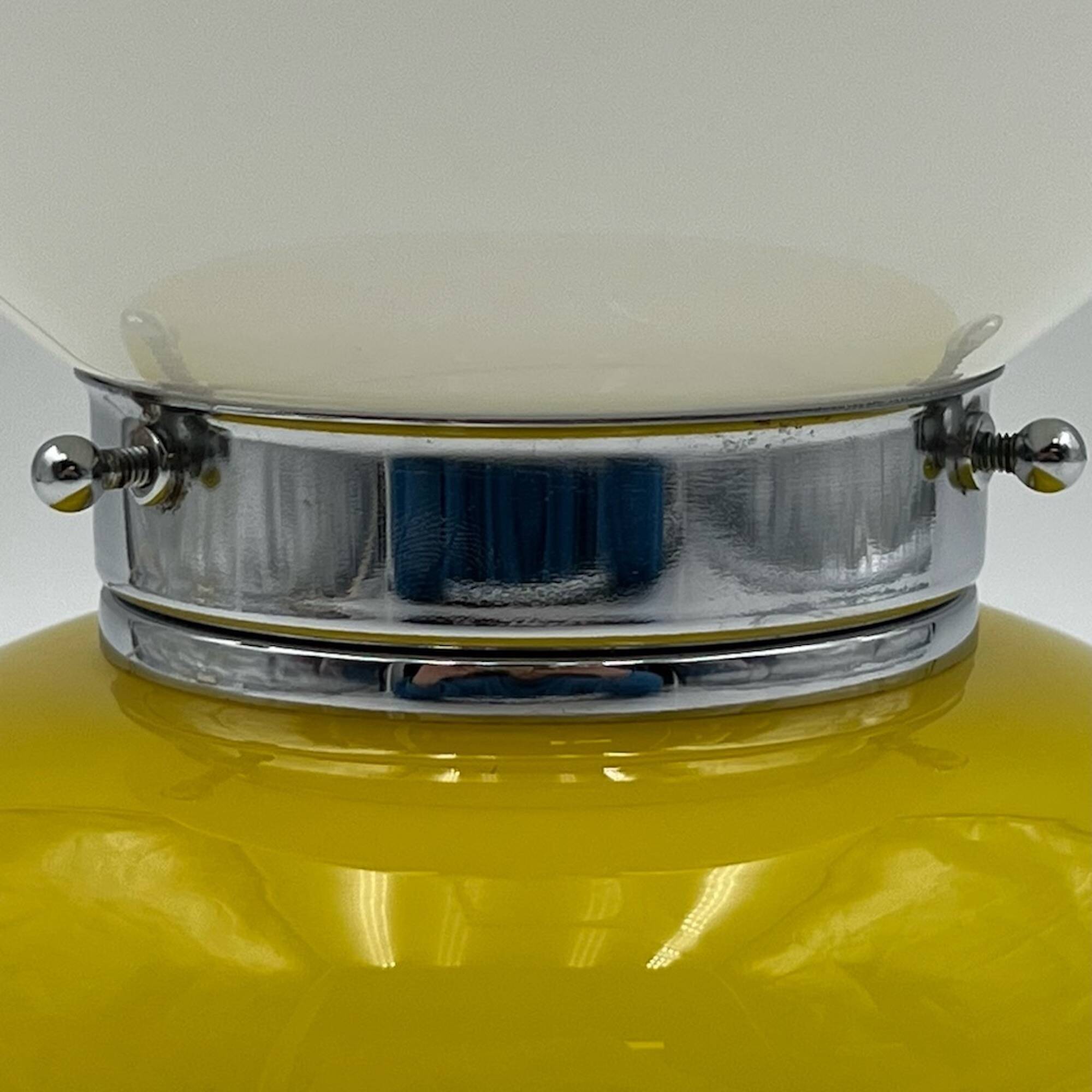 Murano Glass Yellow Table Lamp Mazzega, 60s