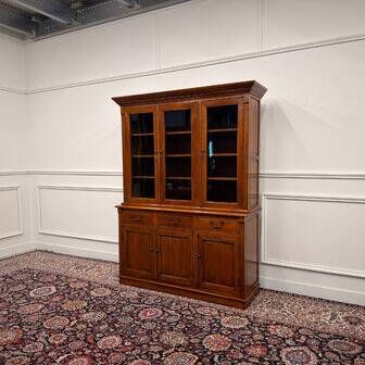 Classic English Eichholtz bookcase buffet cabinet