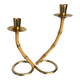 Faux bamboo & brass candleholder, Italy, 1970