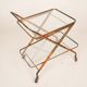 Chariot Cesare Lacca en faux bambou et laiton, 1950
