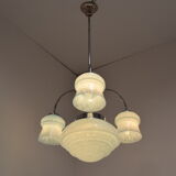 Art deco chrome chandelier 1930's