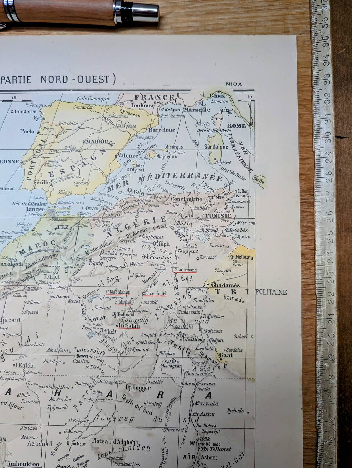 Printed in 1900, North-West Africa. Authentic Vintage.