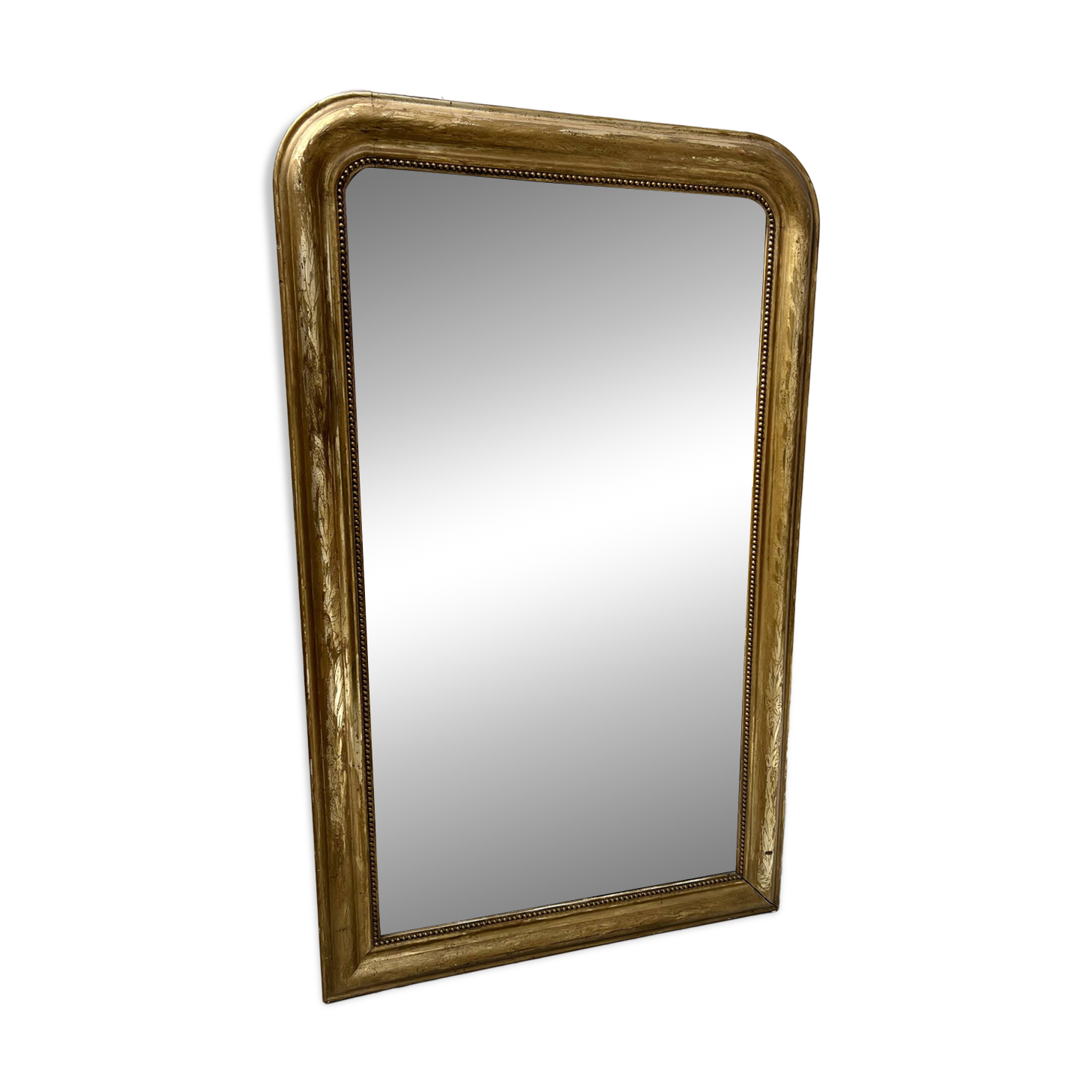 Louis Philippe mirror in wood and gilded stucco, 19th century