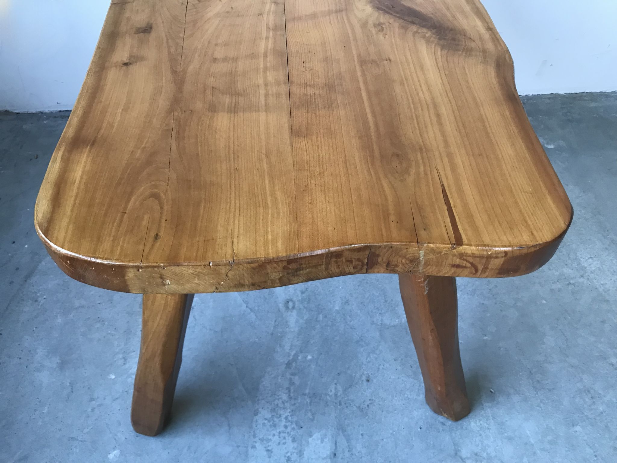 Brutalist coffee table in solid wood