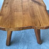 Brutalist coffee table in solid wood