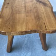 Brutalist coffee table in solid wood