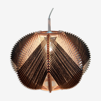 Woven wabi sabi pendant lamp