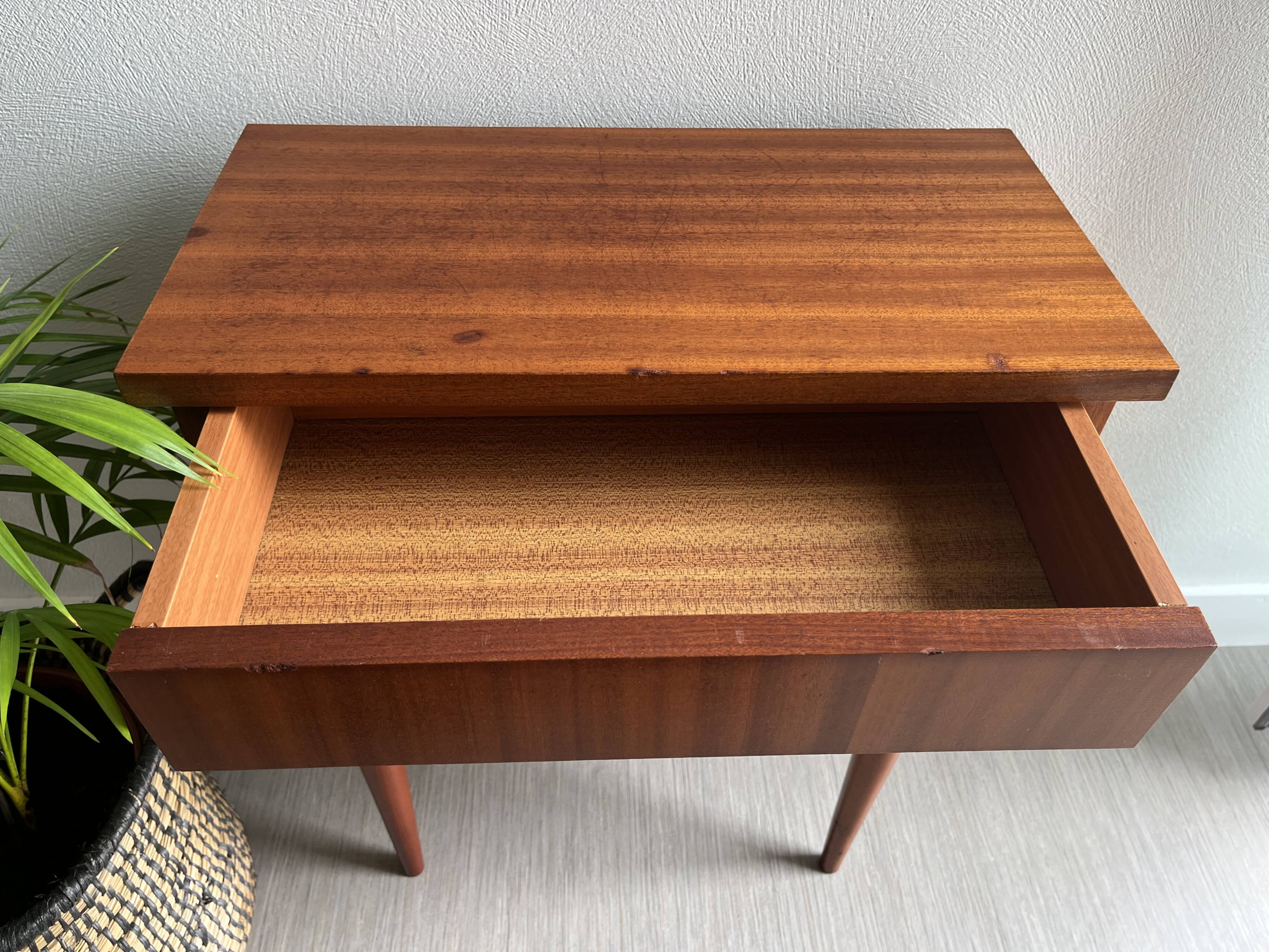Bedside table vintage feet compass