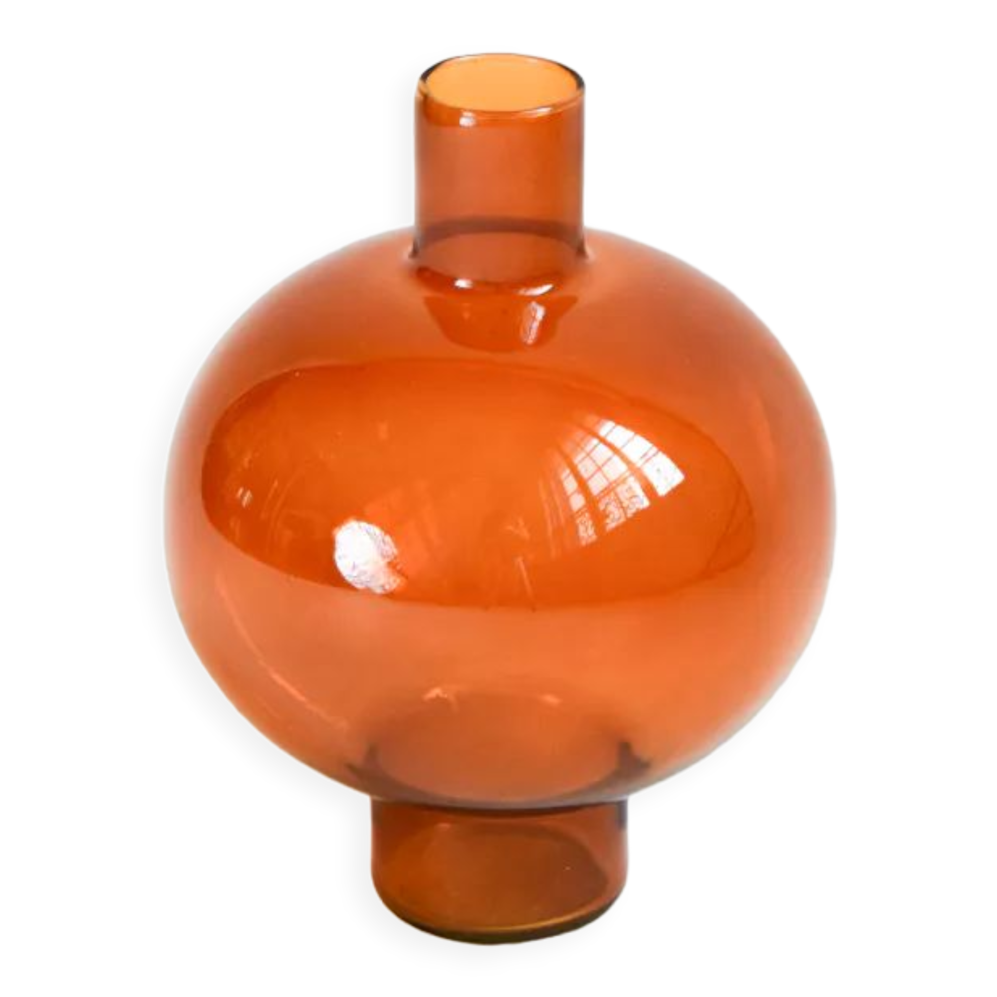Amber round vase