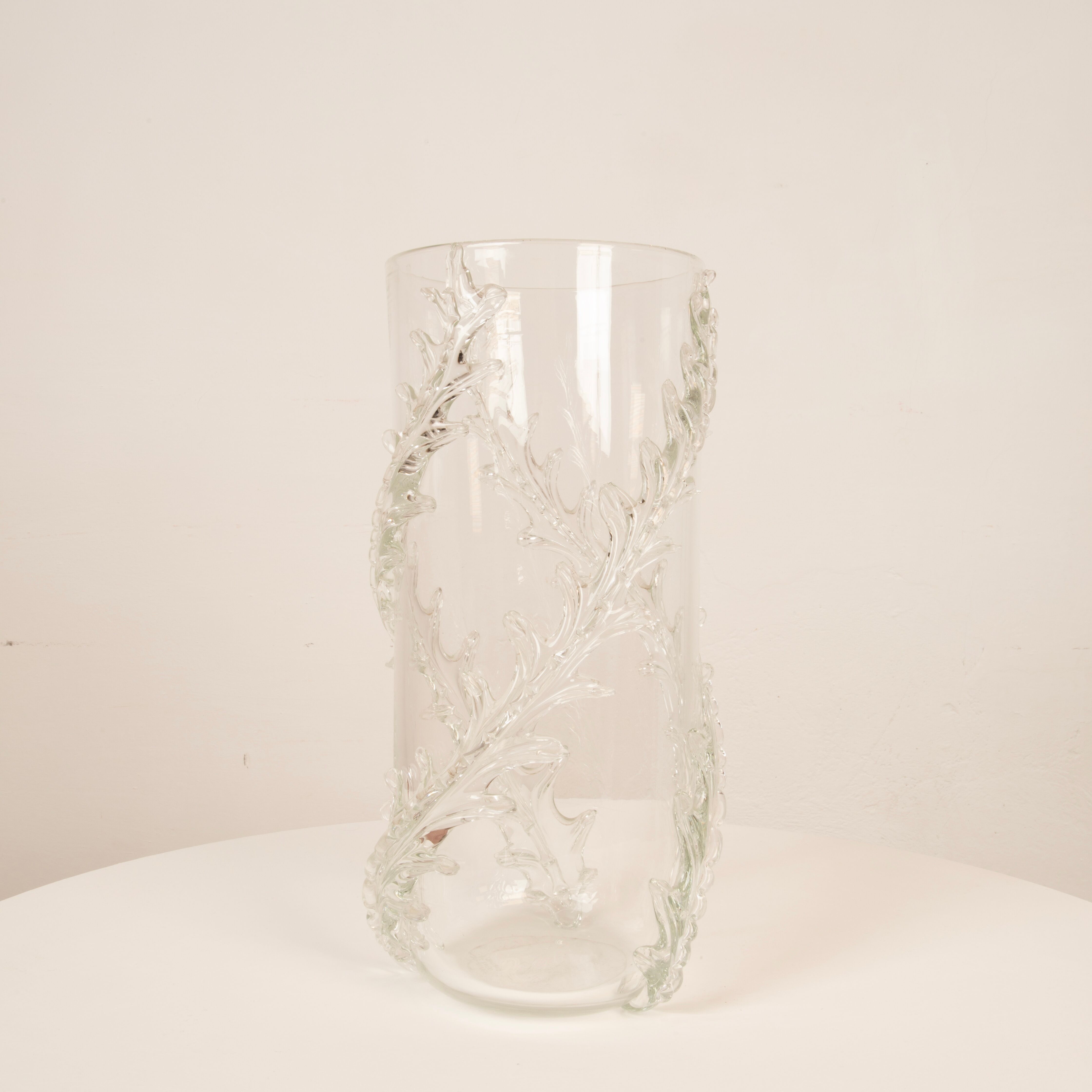 Rare monumental Piumato vase by Barovier & Toso, 1940s