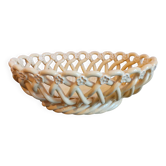 Pichon uzes bernard & véronique handmade / yellow ceramic woven basket