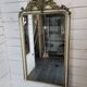 Old Louis XV style mirror with gold and white patina, 145×82cms
