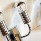 Pair of geometric wall lamps years 70 space age