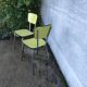 Pair of yellow formica chairs