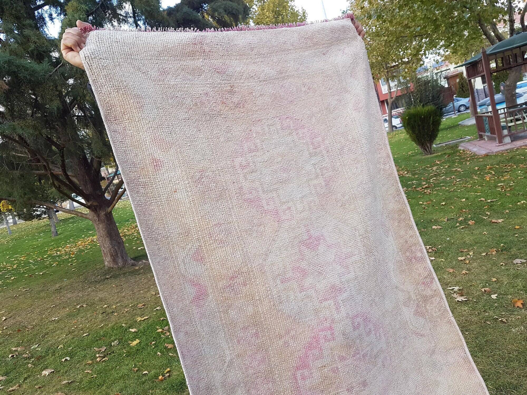 Vintage Turkish hallway rug 90x430 cm