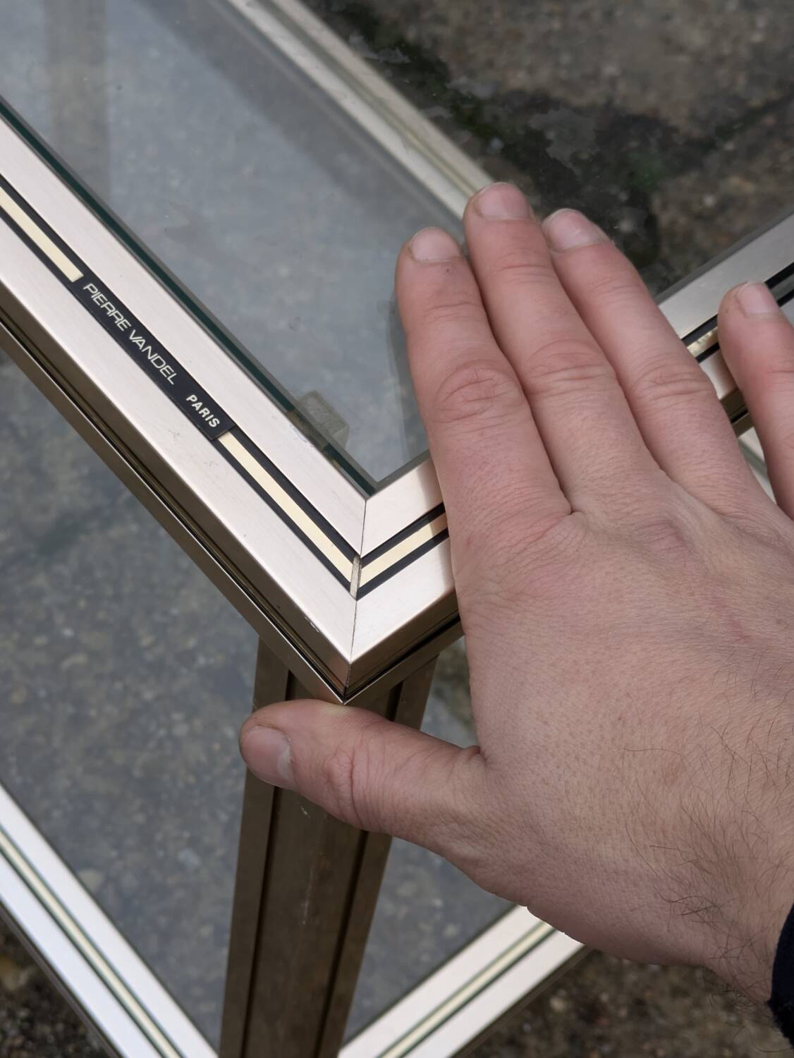 Small serving table on wheels Pierre Vandel 1970