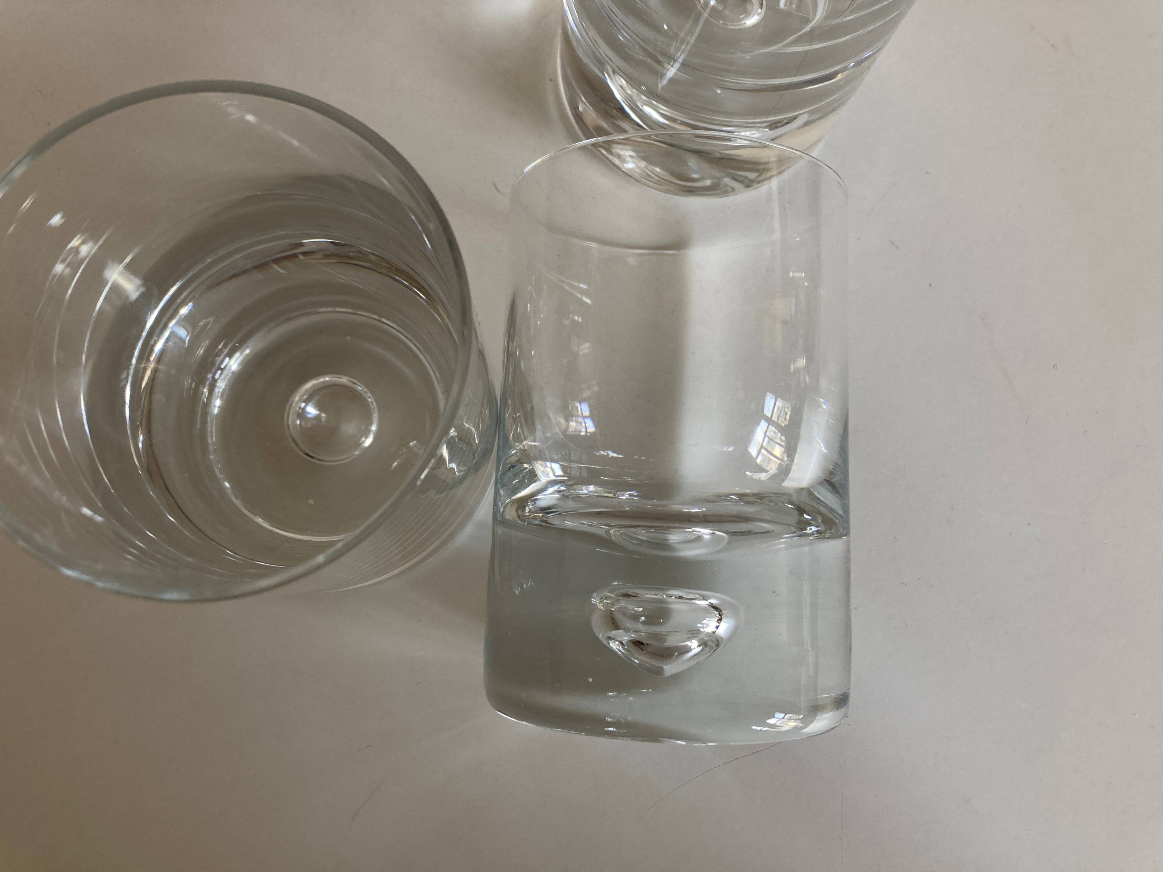 Set of 4 XL glasses Scandinavian bubble whiskey tumblers 500g in ringing crystal