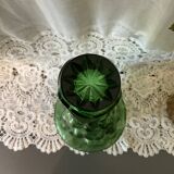 Italian glass carafe bottle, green Empoli