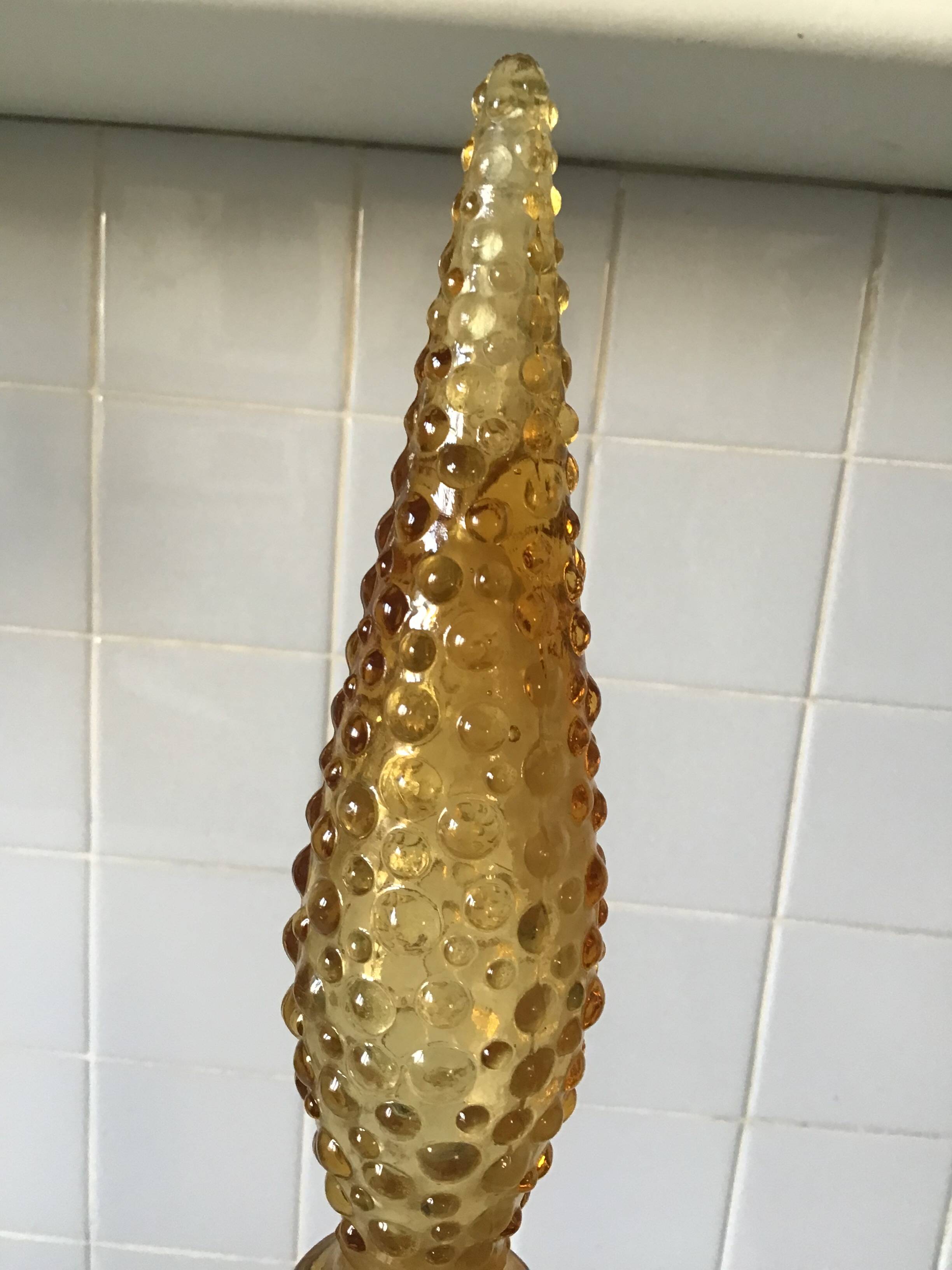 Large yellow-brown Empoli bottle