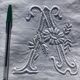 Sheet 2 places linen AA embroidery Richelieu antique