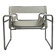 "Wassily" armchair by Marcel Breuer for Gavina in white leather.