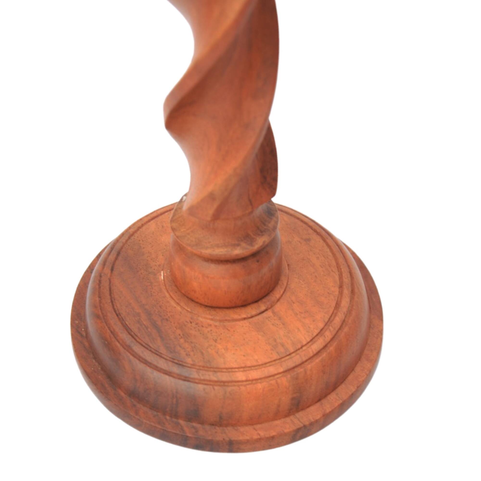 Rosewood long modernist candlestick, Denmark, 1970s.