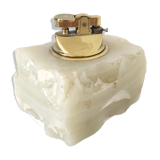 Briquet de table italien en albâtre et laiton