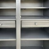 Metal kitchen cabinet, ball handles, 1950s