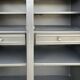 Metal kitchen cabinet, ball handles, 1950s