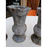 Set of 5 cast iron vases from 1900 from Charleville-Mézières
