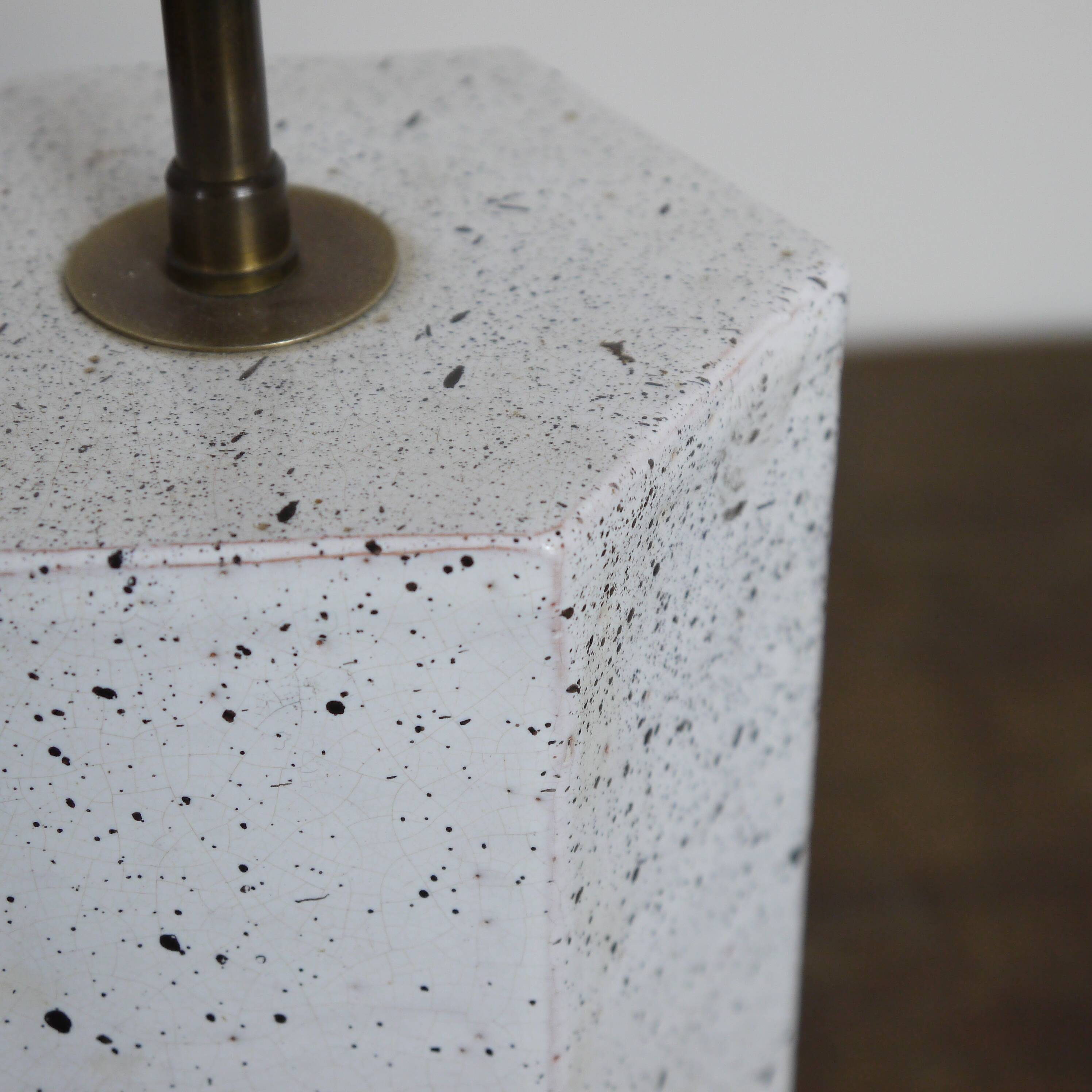 Black and white ceramic lamp foot