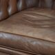 Chesterfield club armchair made of cowhide leather in English style