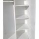 White Parisian wardrobe with hanging rail and shelves – France, 1930s