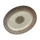 Oval flat in iron earth brown brown decoration