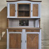 Buffet parisien années 30 aérogommé puis vernis naturel et peinture