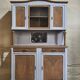 Parisian sideboard from the 1930s, airbrushed then naturally varnished and painted