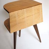 Wooden tripod bedside table