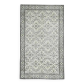 1970s Turkish Oushak Handmade Wool Cotton Green Area Rug 164x285