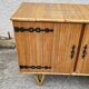 ENFILADE 3 DOORS VINTAGE 1960 IN RATTAN AND WROUGHT IRON