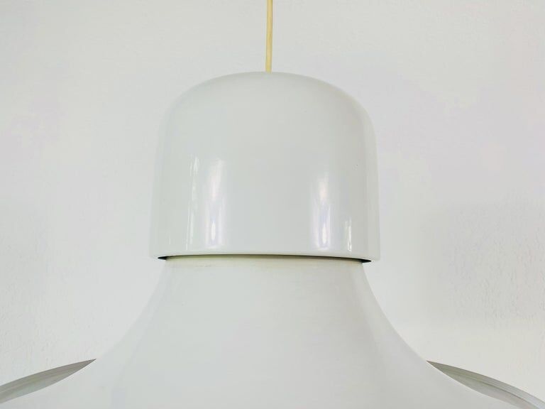 White metal pendant lamp by Joe Colombo, Italy, 1950s
