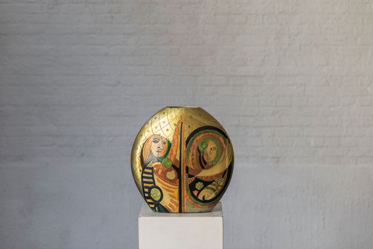 Modernist vase with Picasso inspired ornaments, 1970’s