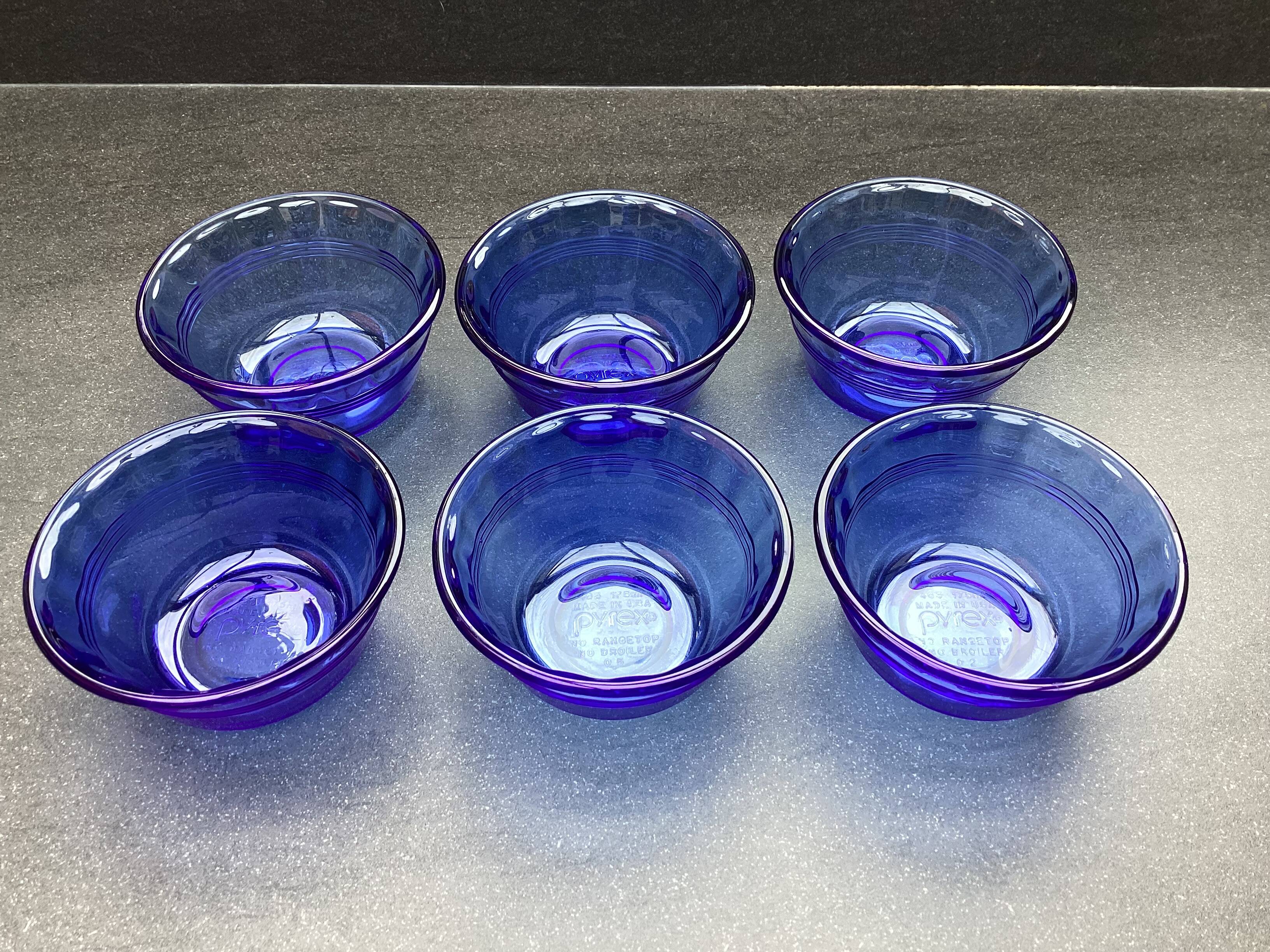 6 coupelles en verre Pyrex made in USA