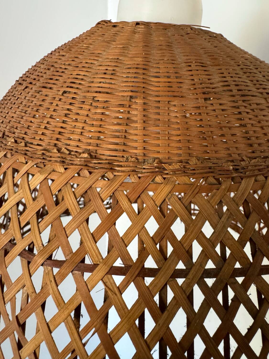 Rattan pendant lamp from the 60s