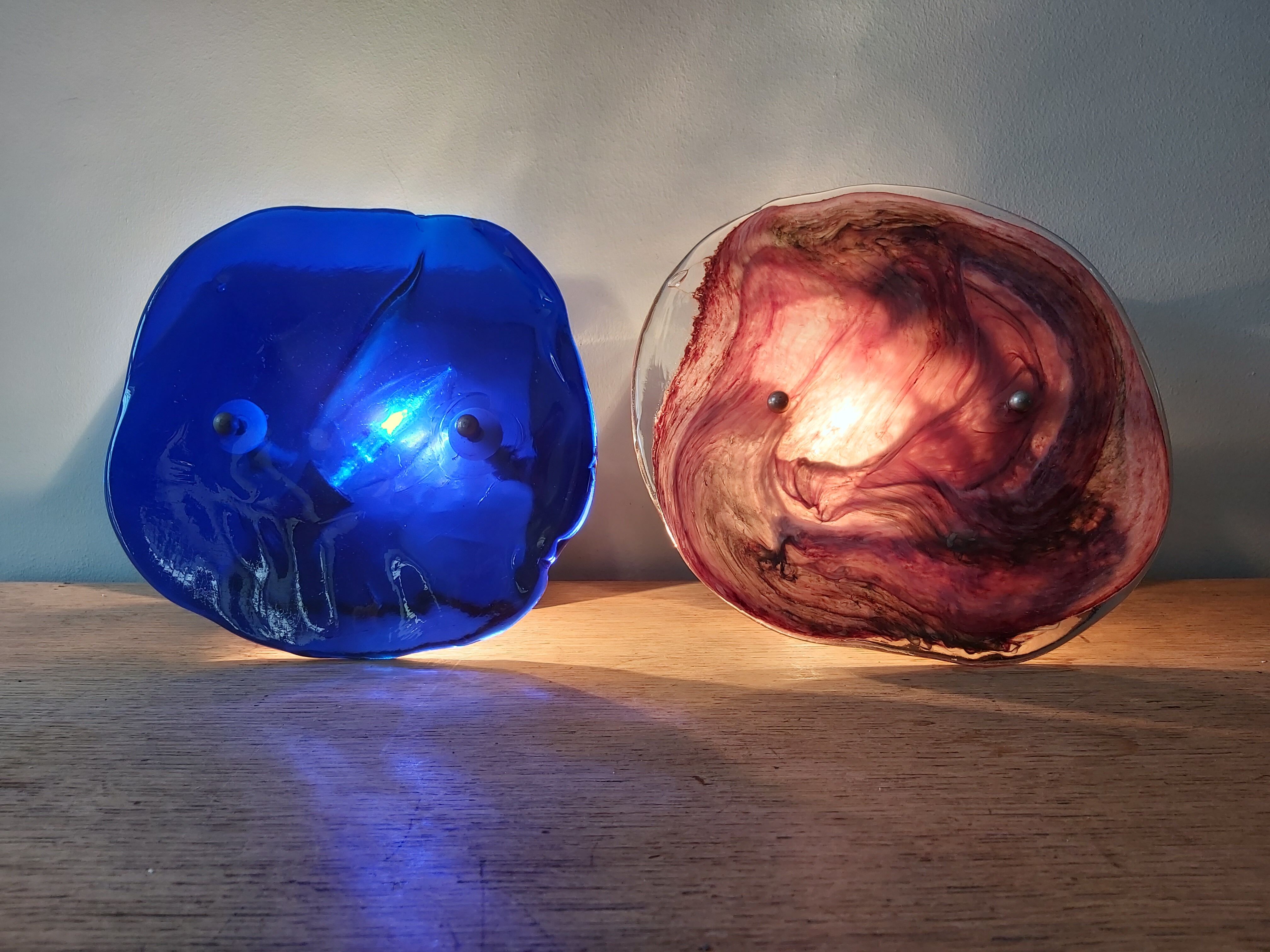 Pair of Murano glass wall lights from the 70s