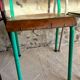 Set of 4 mismatched old school style chairs