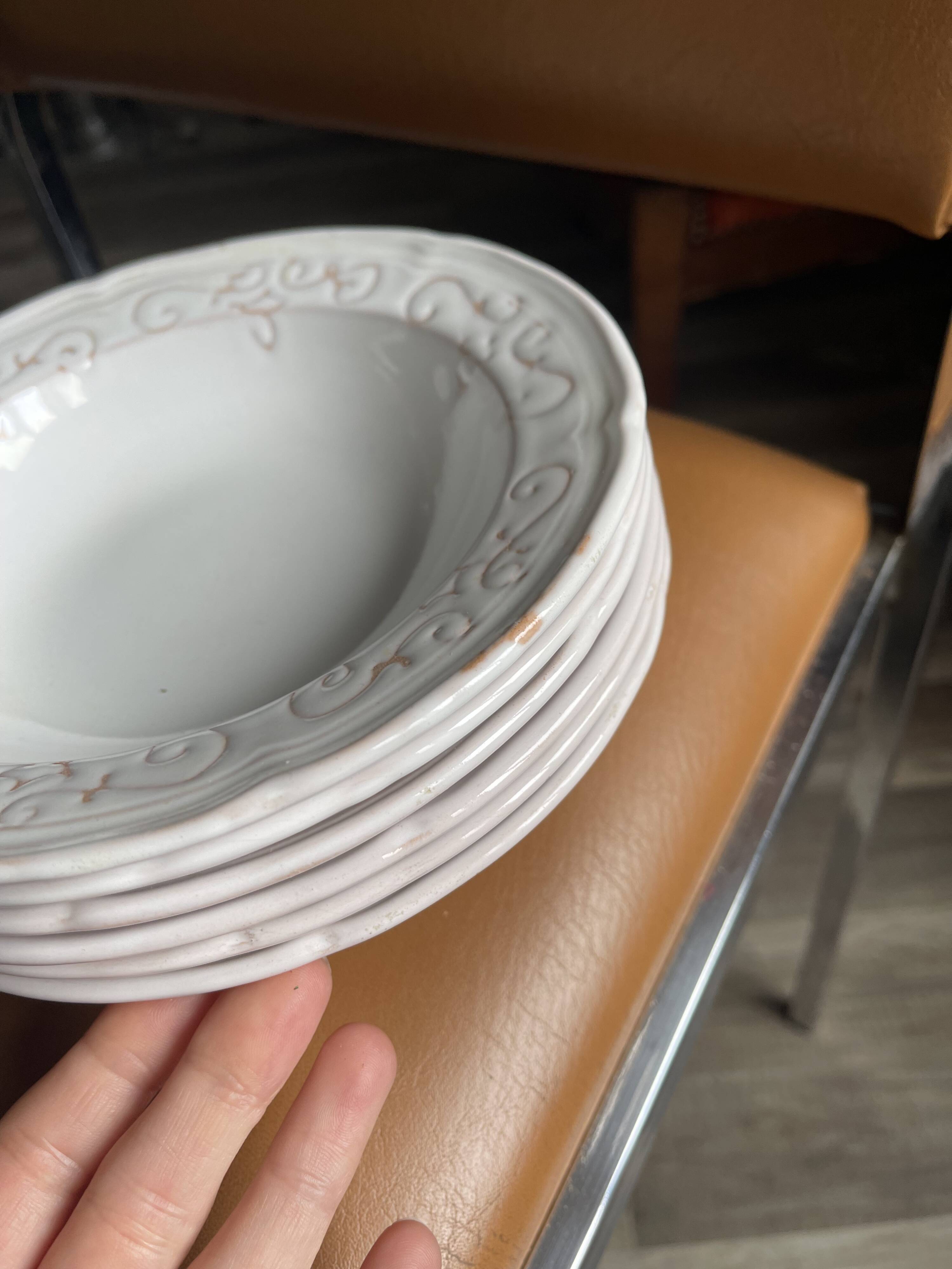 6 Niderviller soup plates